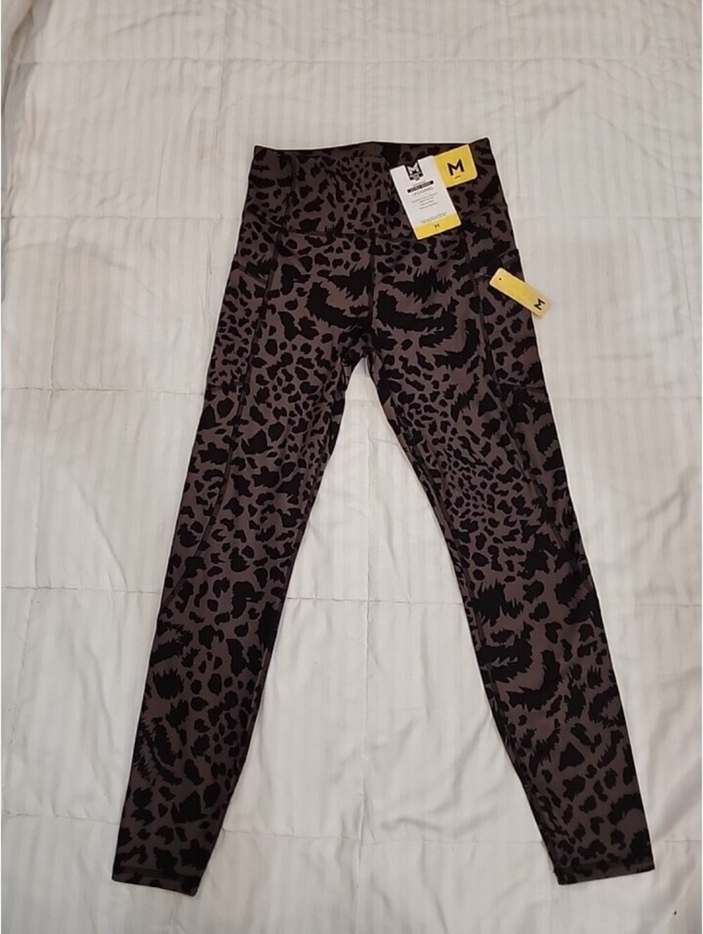NWT Women's Animal Print MEMBERS MARK Extra-Warm Leggings Size M RN#52469 Vietna